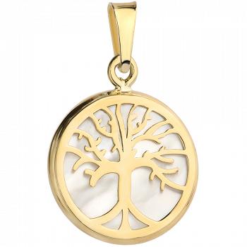 Zawieszka złota drzewko szczęścia z masą perłową FUG6-21-Z00301-2