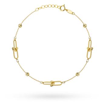 Bransoletka złota splecione ogniwa i kulki FUG2-31-B01007-2