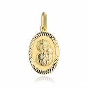 Medalik z żółtego złota Matka Boska Częstochowska FUG5-15-M00177-2