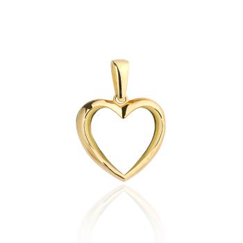 Zawieszka złota serce kontur FUG6-40-Z00568-2