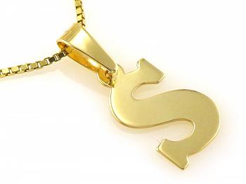 Zawieszka złota literka S FUGZA2748S