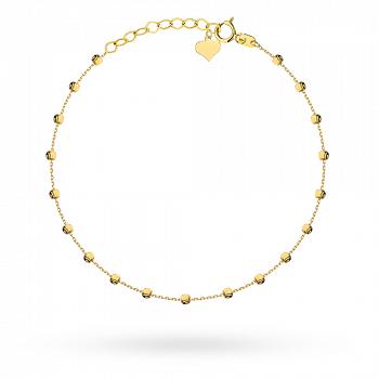 Bransoletka złota diamentowane kulki FUG2-17-B00414-2