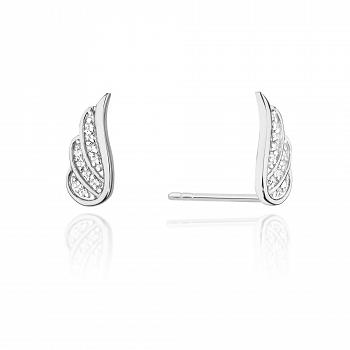 Złote kolczyki z brylantami skrzydła FCK02-B585-B0.10