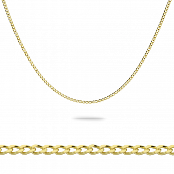 Złoty łańcuszek Pancerka gładka 45 cm FUGLA184B
