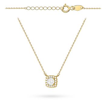 Naszyjnik złoty kwadrat z cyrkoniami FUG3-17-N00623-2