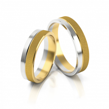 Obrączki ślubne dwukolorowe złoto 6 mm próba 333 • XFSBZ58/6