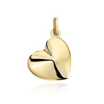 Zawieszka złota dwustronne serce 3D FUG6-Z00610-585