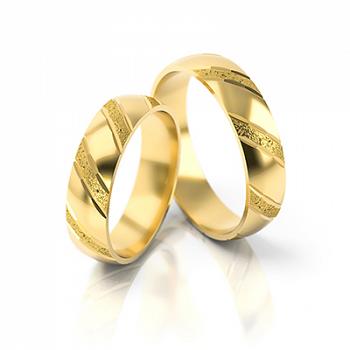 Obrączki ślubne żółte złoto 5mm próba 585 • FS21