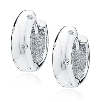 Kolczyki koła srebrne z cyrkoniami FUGZ2094DER_W