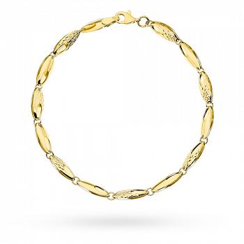 Bransoletka złota diamentowane elipsy FUG2-17-B00911-2