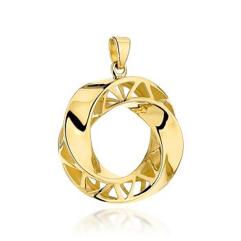 Zawieszka złota pleciona z ażurem FUG6-Z00633-585