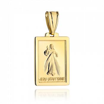 Medalik złoty Jezus Miłosierny FUG5-9-M00143-2