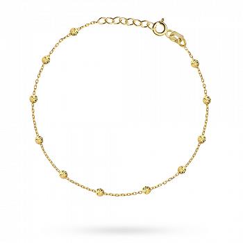 Bransoletka złota diamentowane kulki FUG2-25-B00658-2