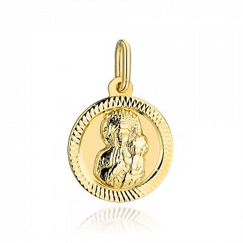 Medalik z żółtego złota Matka Boska Częstochowska FUG5-15-M00178-2