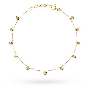 Bransoletka złota diamentowane kółka FUG2-B01079-585