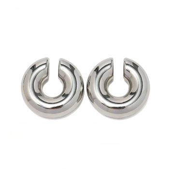 Kolczyki nausznica duże koła FUGJDE2023685-S