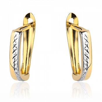 Kolczyki diamentowane z dwukolorowego złota FUG7-31-K01156-2