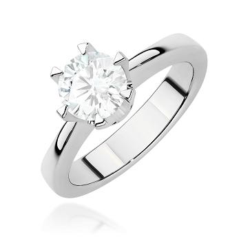 Pierścionek zaręczynowy z białego złota z diamentem laboratoryjnym 1.00ct