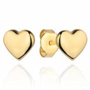 Kolczyki złote gładkie serca FUG7-17-K00725-2