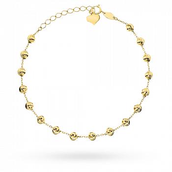 Bransoletka złota diamentowane kulki FUG2-17-B00908-2