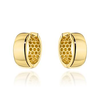 Kolczyki złote gładkie szerokie kółka FUG7-K01742-585