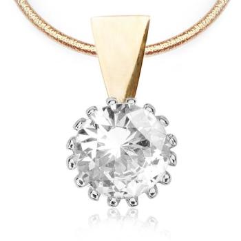 Złota zawieszka z cyrkonią ZLB5162