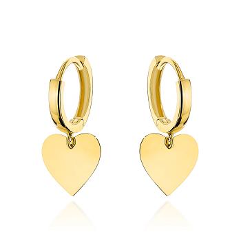 Kolczyki złote wiszące serca FUG7-21-K01719-2