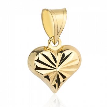 Zawieszka złote serce diamentowane jednostronnie FUG6-25-Z00355-2