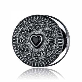 Charms Czarne serce FUG0988