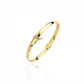 Bransoletka z żółtego złota sztywna owalna FUG2-25-B00474-2