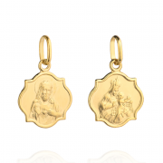 Medalik z żółtego złota szkaplerz FUG5-15-M00080-2