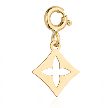 Zawieszka/charms złoty kontur kwiatka FUG6-20-Z00362-2