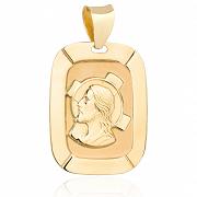 Medalik z żółtego złota wizerunek Pana Jezusa FUG5-15-M00118-2
