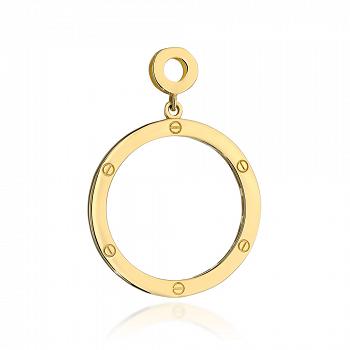 Zawieszka złota kółko ze zdobieniami FUG6-17-Z00505-2