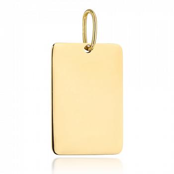 Zawieszka złota gładki prostokąt FUG6-21-Z00504-2