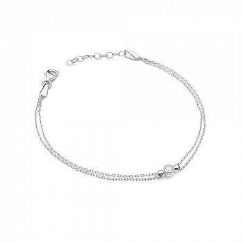 Bransoletka z białego złota z diamentami FB-004-B585-B0.10