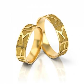 Obrączki ślubne żółte złoto 5mm próba 585 • FS271