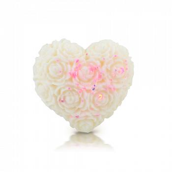 Naturalny wosk sojowy do kominka serce róża - PIWONIA