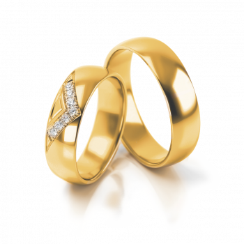 Obrączki ślubne żółte złoto 5mm próba 585 • FS313