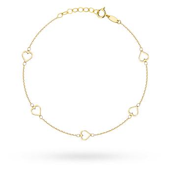 Bransoletka złota kontur serca FUG2-40-B00990-2