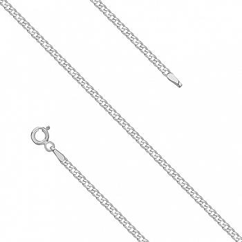 Srebrny łańcuszek pancerka płaska diamentowana 45 cm FUGCEX60R/45