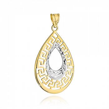 Zawieszka złota łezka grecki wzór FUG6-31-Z00514-2