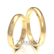 Obrączki ślubne klasyczne złote 3mm próba 585 okrągłe • OG3S