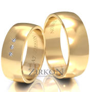 Obrączki ślubne klasyczne złote 7mm próba 585 półokrągłe • A7S