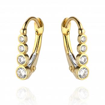 Kolczyki złote z cyrkoniami FUG7-25-K00601-2