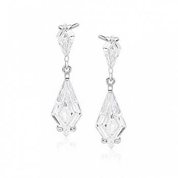 Kolczyki srebrne łezki z cyrkonią FUGZ1462ER1_W