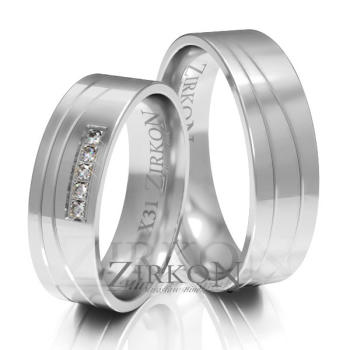 Obrączki ślubne z białego złota 5mm próba 585 • X031