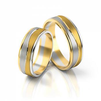 Obrączki ślubne złoto dwukolorowe 6mm próba 333 • XFS140