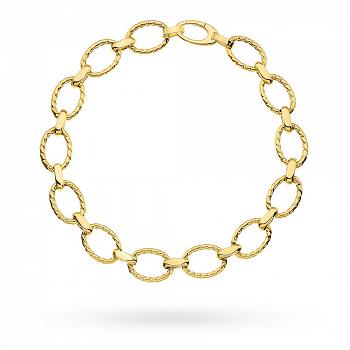 Bransoletka złota splecione diamentowane owale FUG2-17-B00866-2