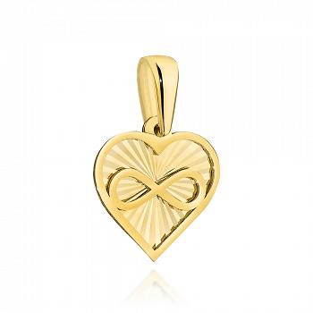 Zawieszka złota diamentowane serce i nieskończoność FUG6-21-Z00493-2